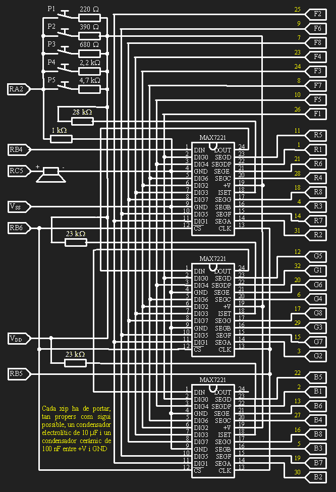 Circuit per a la matriu de LED